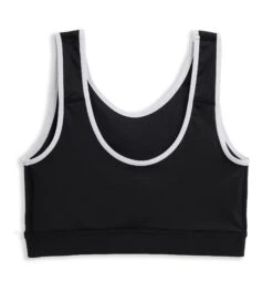 Swim Compression Sport Top - Black Novelty(Swim Sport Top Black Novelty) -Tomboyx Shop 2337280001 Swim Black Novelty Sport Top 2