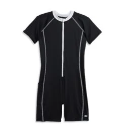 Swim 6" Unisuit - Black Novelty(Swim 6 Unisuit Black Novelty) -Tomboyx Shop 2337380001 Swim Black Novelty Swim Black Novelty 1