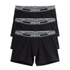 4.5" Trunks 3-Pack - Cotton Black Logo(4 5 Trunks 3 Pack Cotton Black Logo)