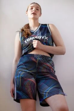 Basketball Short - Laser Show(Basketball Short Laser Show) -Tomboyx Shop BasketballShort LaserShowOF1