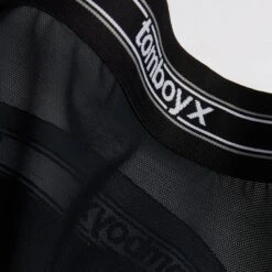 Powermesh Essential Bra - Black(Powermesh Top Black) 12 Powermesh Essential Bra - Black(Powermesh Top Black) -Tomboyx Shop BlackPowermeshFabricDetail1 1