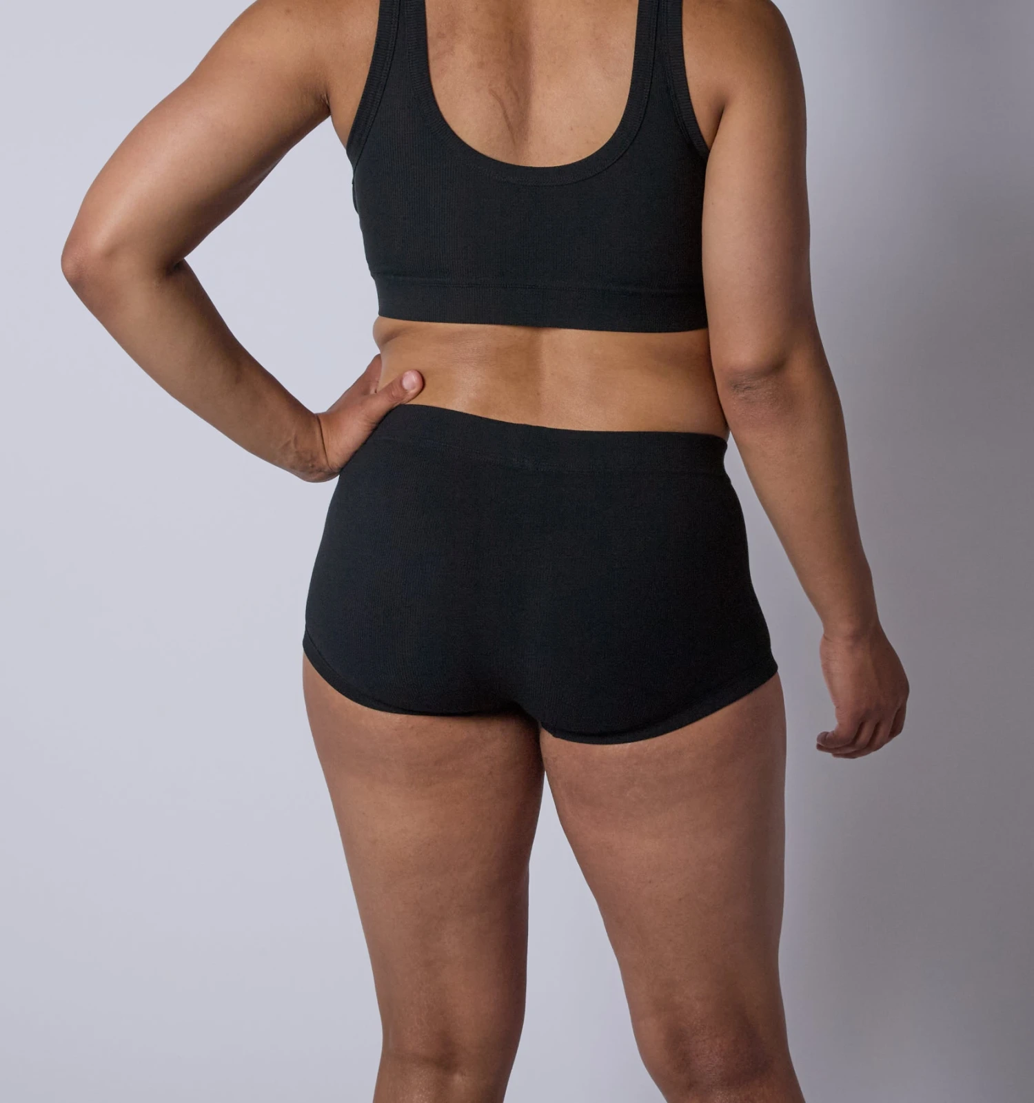 Bamboo Rib Boy Shorts - Black(Bamboo Rib Boy Shorts Black) 2 Bamboo Rib Boy Shorts - Black(Bamboo Rib Boy Shorts Black) - Image 2