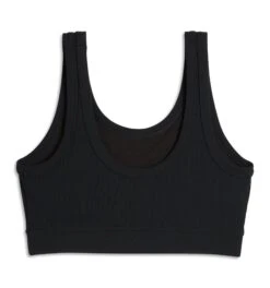 Bamboo Rib Essentials Soft Bra - Black(Bamboo Rib Essentials Soft Bra Black) -Tomboyx Shop Black Bamboo Rib Essentials Soft Bra 2