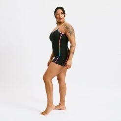 Swim 3.5" Skinny Strap Unisuit - Black Rainbow Ombre(Swim 3 5 Skinny Strap Unisuit Black Rainbow Ombre) 9 Swim 3.5" Skinny Strap Unisuit - Black Rainbow Ombre(Swim 3 5 Skinny Strap Unisuit Black Rainbow Ombre) -Tomboyx Shop Black Rainbow Ombre Swim 3.5in Skinny Strap UnisuitOF3
