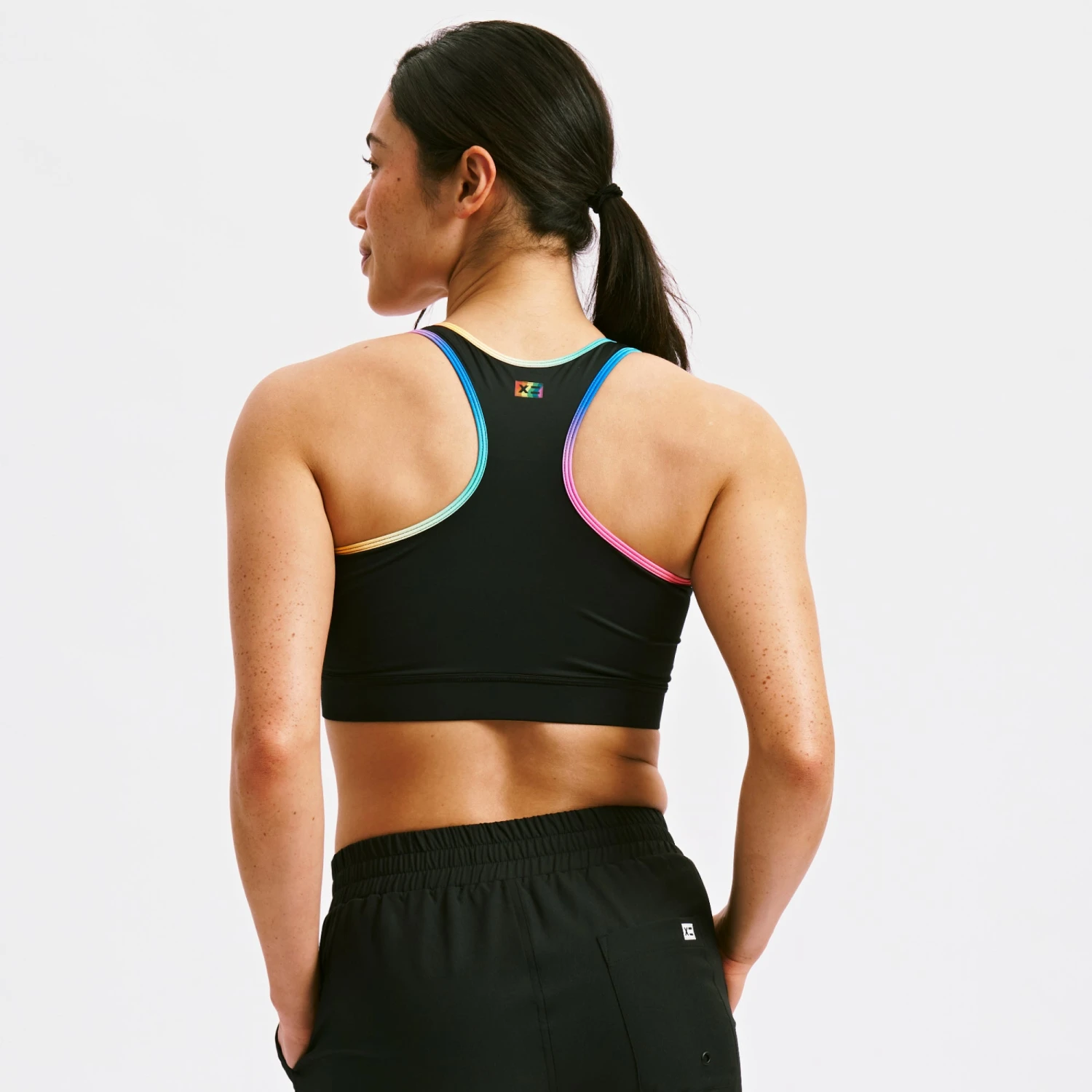 Swim Racerback Zip Compression Top - Black Rainbow Ombre(Swim Racerback Zip Compression Top Black Rainbow Ombre) 3 Swim Racerback Zip Compression Top - Black Rainbow Ombre(Swim Racerback Zip Compression Top Black Rainbow Ombre) - Image 3