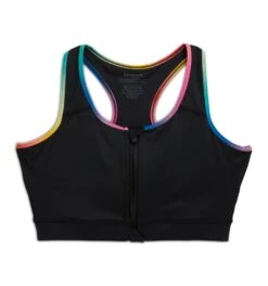 Swim Racerback Zip Compression Top - Black Rainbow Ombre(Swim Racerback Zip Compression Top Black Rainbow Ombre) 10 Swim Racerback Zip Compression Top - Black Rainbow Ombre(Swim Racerback Zip Compression Top Black Rainbow Ombre) -Tomboyx Shop Black Rainbow Ombre Swim Racerback Zip Compression top 1