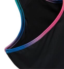 Swim Racerback Zip Compression Top - Black Rainbow Ombre(Swim Racerback Zip Compression Top Black Rainbow Ombre) 12 Swim Racerback Zip Compression Top - Black Rainbow Ombre(Swim Racerback Zip Compression Top Black Rainbow Ombre) -Tomboyx Shop Black Rainbow Ombre Swim Racerback Zip Compression top 3