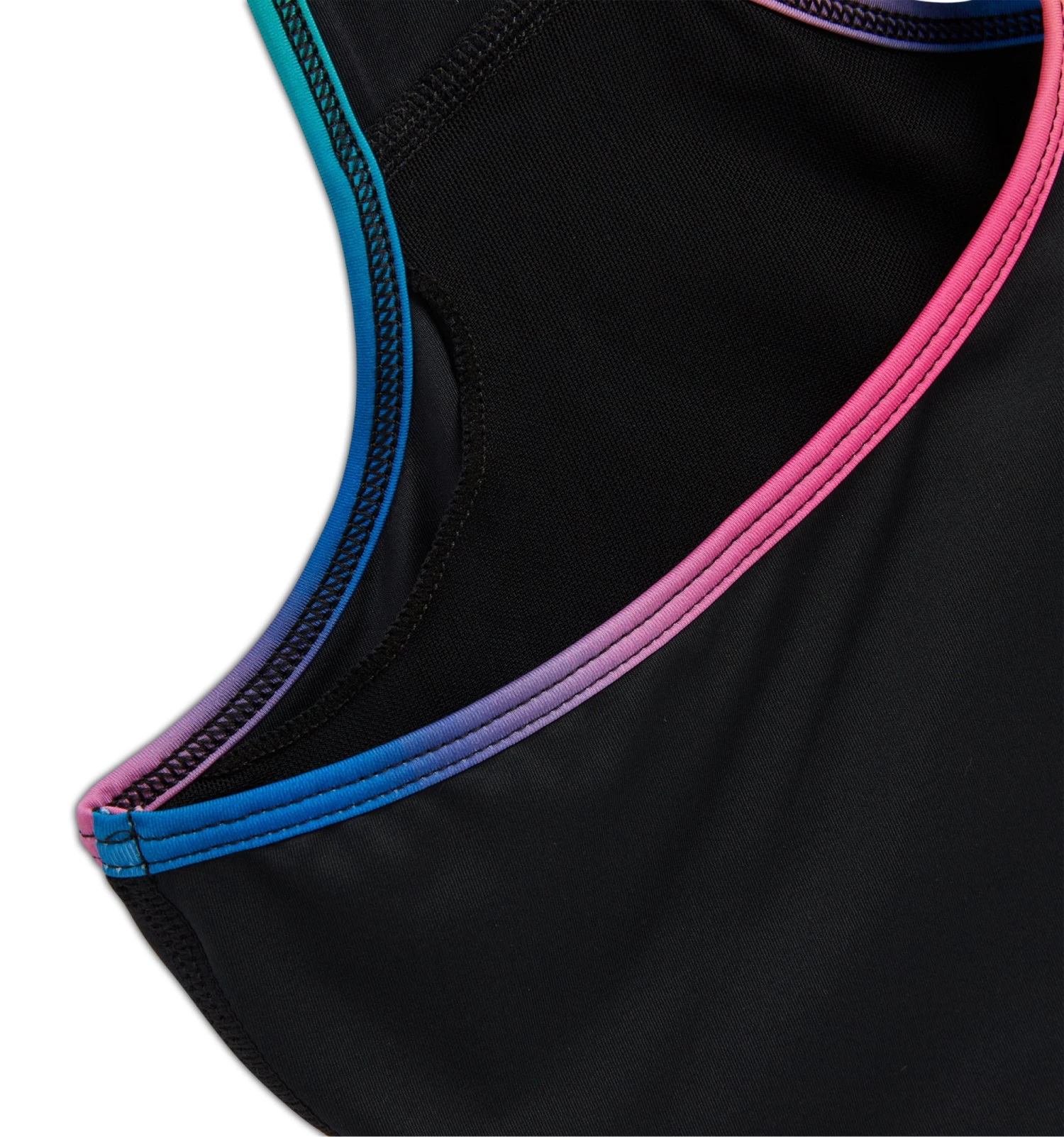 Swim Racerback Zip Compression Top - Black Rainbow Ombre(Swim Racerback Zip Compression Top Black Rainbow Ombre) 6 Swim Racerback Zip Compression Top - Black Rainbow Ombre(Swim Racerback Zip Compression Top Black Rainbow Ombre) - Image 6