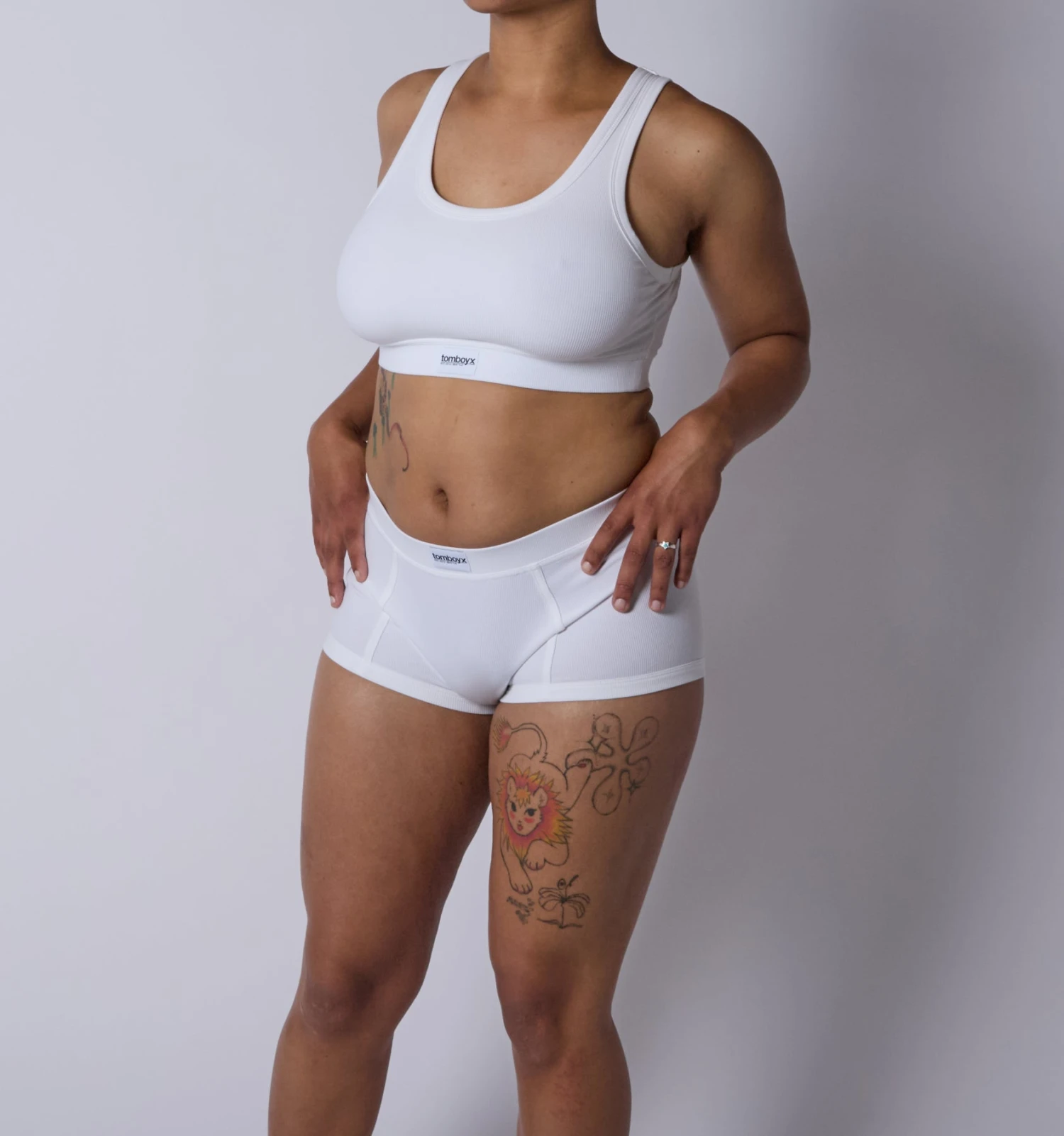 Bamboo Rib Boy Shorts - Bright White(Bamboo Rib Boy Shorts Bright White) 1 Bamboo Rib Boy Shorts - Bright White(Bamboo Rib Boy Shorts Bright White)