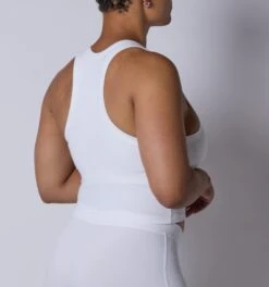 Bamboo Rib Bra Top - Bright White(Bamboo Rib Bra Top Bright White) -Tomboyx Shop Bright White Bamboo Rib Bra TopOF2