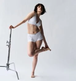 Bamboo Rib Plunge Bra - Bright White(Bamboo Rib Plunge Bra Bright White)