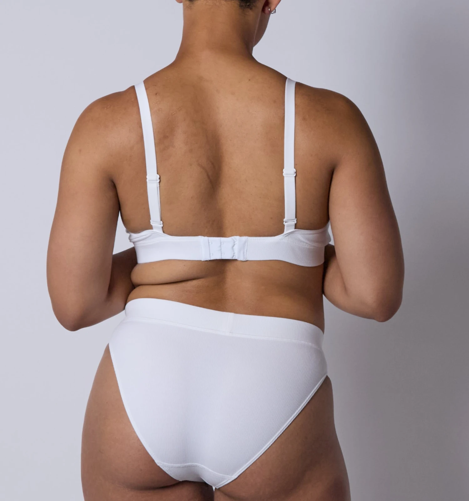 Bamboo Rib Plunge Bra - Bright White(Bamboo Rib Plunge Bra Bright White) 4 Bamboo Rib Plunge Bra - Bright White(Bamboo Rib Plunge Bra Bright White) - Image 4