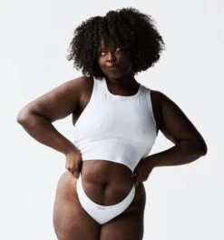 Bamboo Rib Bra Top - Bright White(Bamboo Rib Bra Top Bright White)