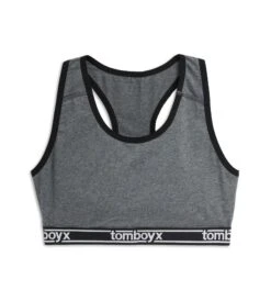 Racerback Soft Bra - Charcoal Logo(Racerback Soft Bra Charcoal Logo V2)