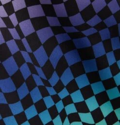 Swim 9" Lined Board Shorts - Checker Chaos(Swim 9 Lined Board Shorts Checker Chaos) -Tomboyx Shop Checkers Chaos Fabric Detail