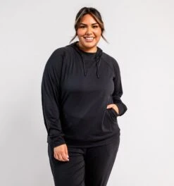 Cozy Luxe Fitted Hoodie - Black(Cozy Luxe Hoodie Black) 7 Cozy Luxe Fitted Hoodie - Black(Cozy Luxe Hoodie Black) -Tomboyx Shop CozyLuxeHoodieOF1