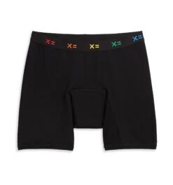 First Line Period 9" Boxer Briefs - Black X= Rainbow(First Line Period 9 Boxer Briefs Black X Rainbow)