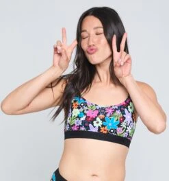 Low Cut Soft Bra - Groovy Garden(Low Cut Soft Bra Groovy Garden)