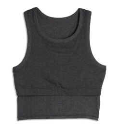 Bamboo Rib Bra Top - Heather Gray(Bamboo Rib Bra Top Heather Gray) 12 Bamboo Rib Bra Top - Heather Gray(Bamboo Rib Bra Top Heather Gray) -Tomboyx Shop Heather Gray Bamboo Rib Bra Top 3