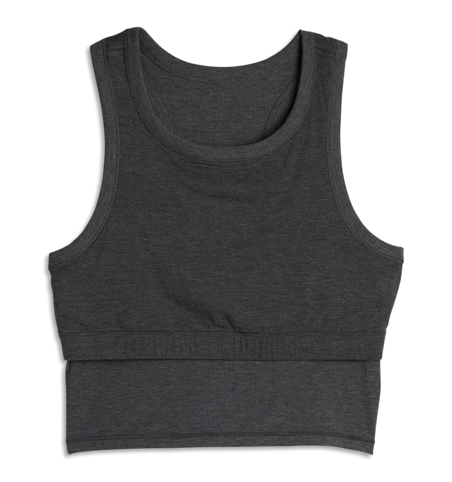 Bamboo Rib Bra Top - Heather Gray(Bamboo Rib Bra Top Heather Gray) 6 Bamboo Rib Bra Top - Heather Gray(Bamboo Rib Bra Top Heather Gray) - Image 6