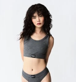 Bamboo Rib Essentials Soft Bra - Heather Gray(Bamboo Rib Essentials Soft Bra Heather Gray)