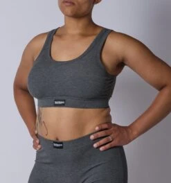 Bamboo Rib Essentials Soft Bra - Heather Gray(Bamboo Rib Essentials Soft Bra Heather Gray) -Tomboyx Shop Heather Gray Bamboo Rib Essentials Soft BraOF1