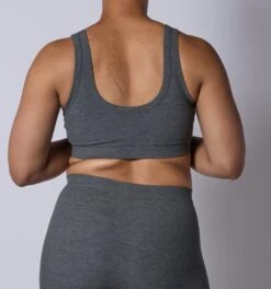 Bamboo Rib Essentials Soft Bra - Heather Gray(Bamboo Rib Essentials Soft Bra Heather Gray) -Tomboyx Shop Heather Gray Bamboo Rib Essentials Soft BraOF2