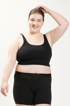 Longline Scoop Bra - X= Black(Longline Scoop Bra Black) 11 Longline Scoop Bra - X= Black(Longline Scoop Bra Black) -Tomboyx Shop Longline Scoop Bra Black OF 3