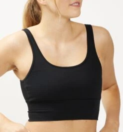 Longline Scoop Bra - X= Black(Longline Scoop Bra Black)