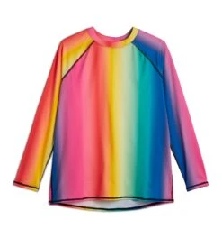 Swim Long Sleeve Sun Guard - Melting Rainbow(Swim Long Sleeve Sun Guard Melting Rainbow) -Tomboyx Shop Melting Rainbow Long Sleeve Swim Sun Guard 1