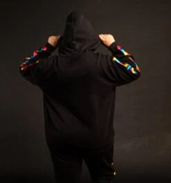 French Terry Zip Up Hoodie - Metallic Rainbow(French Terry Zip Up Hoodie Rainbow Highlight) -Tomboyx Shop MetallicRainbowHoodieOF4 db9e486e 68c8 4df2 9aae c8cca095f4d1