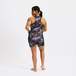Swim 4.5" Zip Up Unisuit - Palm Dreams(Swim 4 5 Zip Up Unisuit Palm Dreams) 10 Swim 4.5" Zip Up Unisuit - Palm Dreams(Swim 4 5 Zip Up Unisuit Palm Dreams) -Tomboyx Shop Palm Dreams Swim 4.5in Zip Up UnisuitOF4