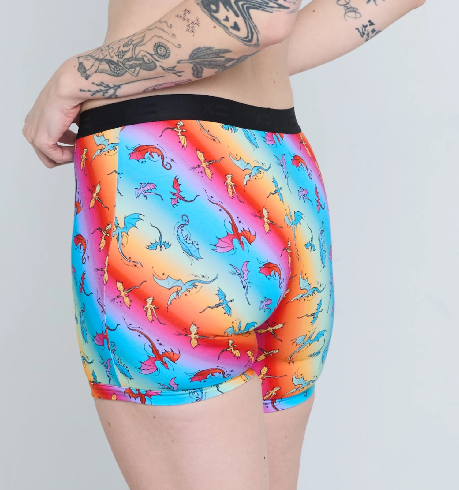 6" No Fly Boxer Briefs - Pride Rainbow Dragon(6 No Fly Boxer Briefs Pride Rainbow Dragon) 2 6" No Fly Boxer Briefs - Pride Rainbow Dragon(6 No Fly Boxer Briefs Pride Rainbow Dragon) - Image 2