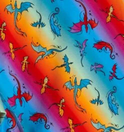 Iconic Briefs - Pride Rainbow Dragon(Iconic Briefs Pride Rainbow Dragon) -Tomboyx Shop Pride Rainbow Dragon Fabric Detail 2
