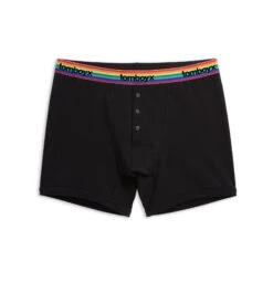 6" Fly Packing Boxer Briefs - Black Rainbow Logo(6 Fly Packing Boxer Briefs Rainbow Logo)