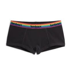 Boy Shorts - Black Rainbow Logo(Boy Shorts Rainbow Logo)