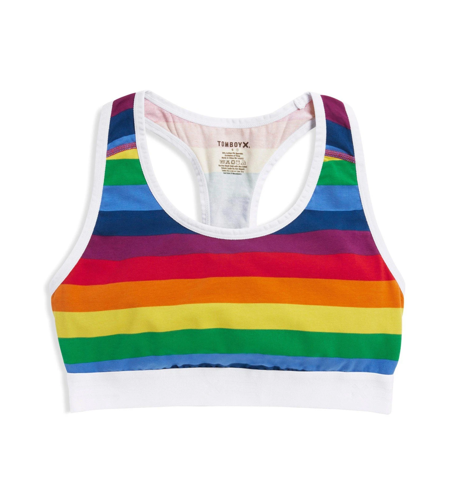 Racerback Soft Bra - Rainbow Pride Stripes(Racerback Soft Bra Rainbow Pride Stripes) 1 Racerback Soft Bra - Rainbow Pride Stripes(Racerback Soft Bra Rainbow Pride Stripes)