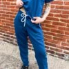 French Terry Track Pant - Retro Blue(French Terry Track Pant Retro Blue)