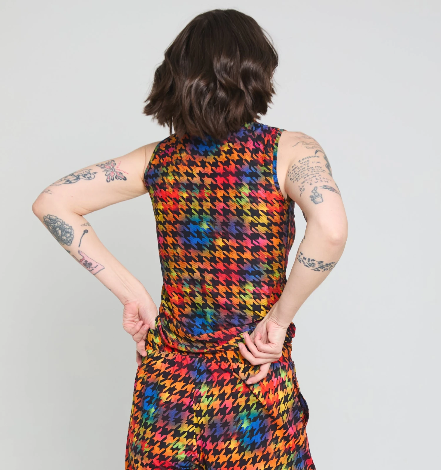 Solarmesh Tank - Rainbow Houndstooth(Solarmesh Tank Rainbow Houndstooth) 2 Solarmesh Tank - Rainbow Houndstooth(Solarmesh Tank Rainbow Houndstooth) - Image 2