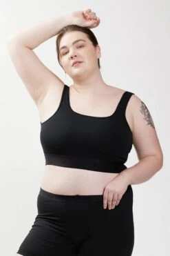 Straight Up Soft Bra - X= Black(Straight Up Soft Bra X Black) -Tomboyx Shop Straight Up Soft Bra X Black OF 3