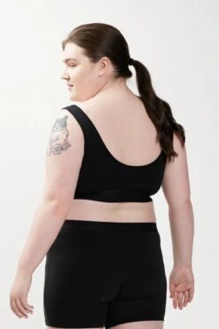 Straight Up Soft Bra - X= Black(Straight Up Soft Bra X Black) -Tomboyx Shop Straight Up Soft Bra X Black OF 4