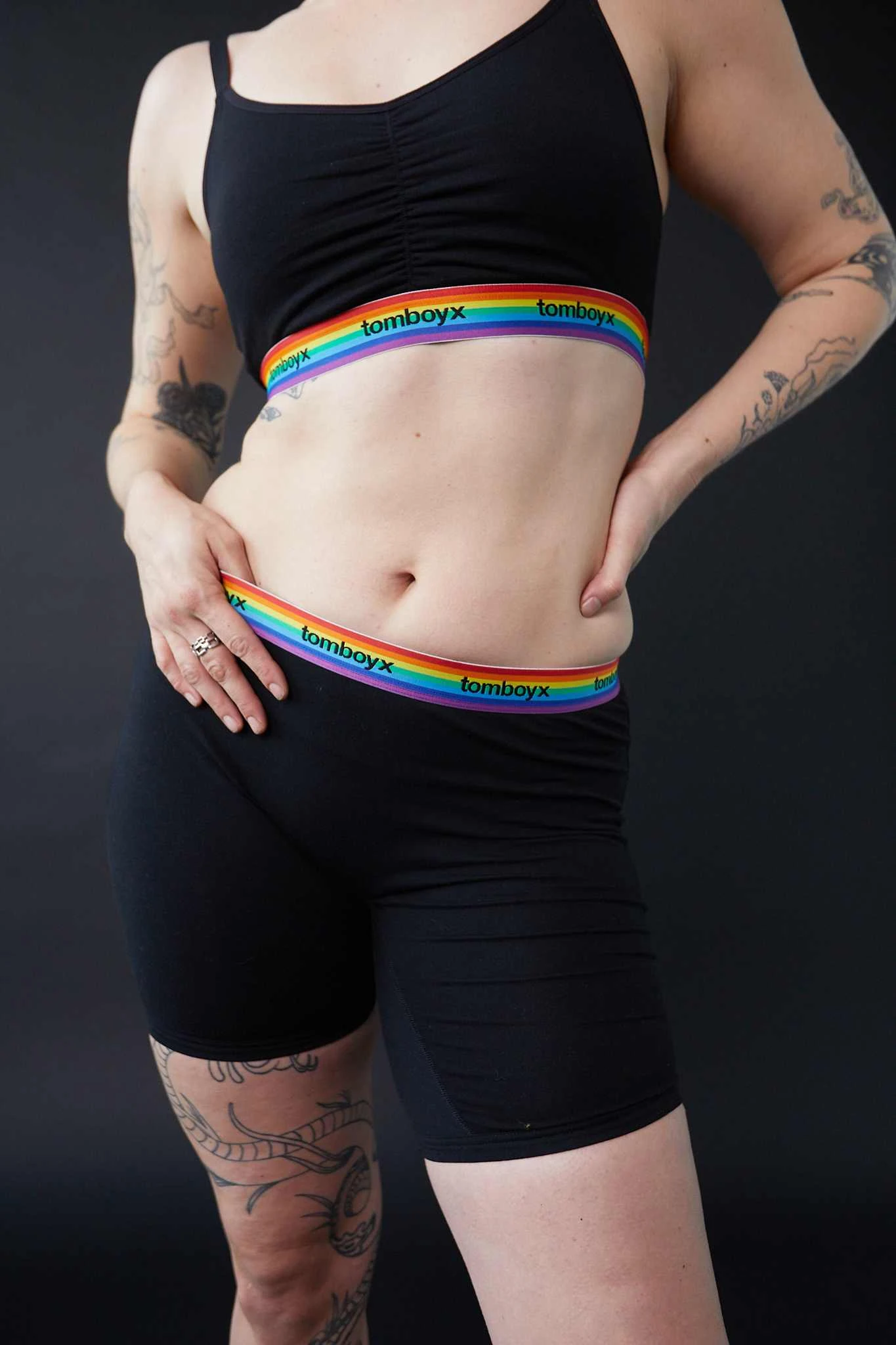 9" Boxer Briefs - Black Rainbow Logo(9 Boxer Briefs Rainbow Logo) 1 9" Boxer Briefs - Black Rainbow Logo(9 Boxer Briefs Rainbow Logo)